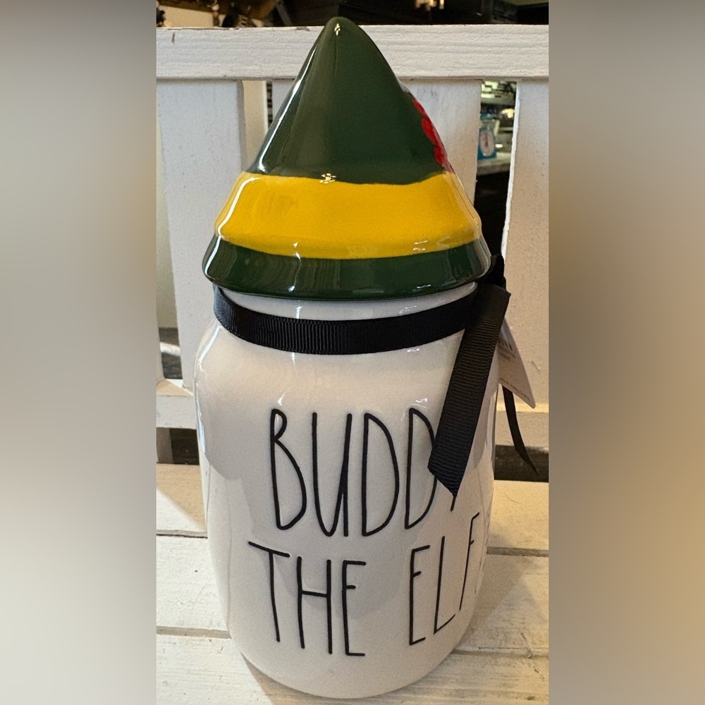Rae Dunn Buddy the Elf Ceramic Baby Canister
